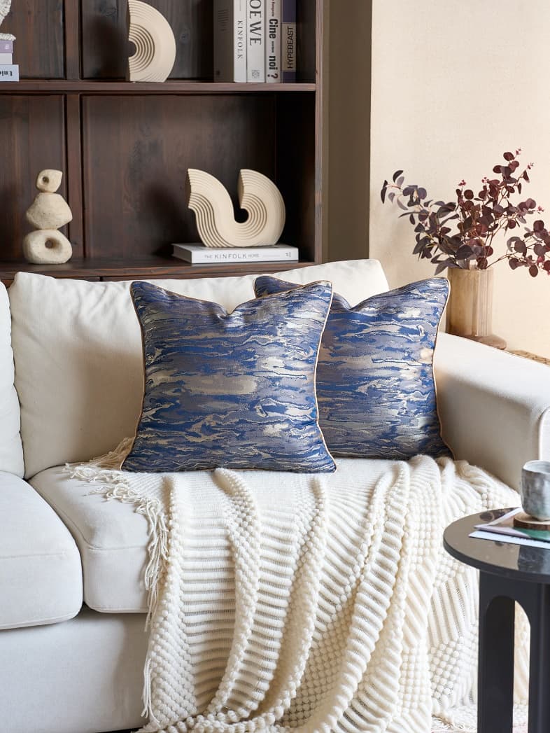 Sea Cloud Jacquard Cushion Cover 1