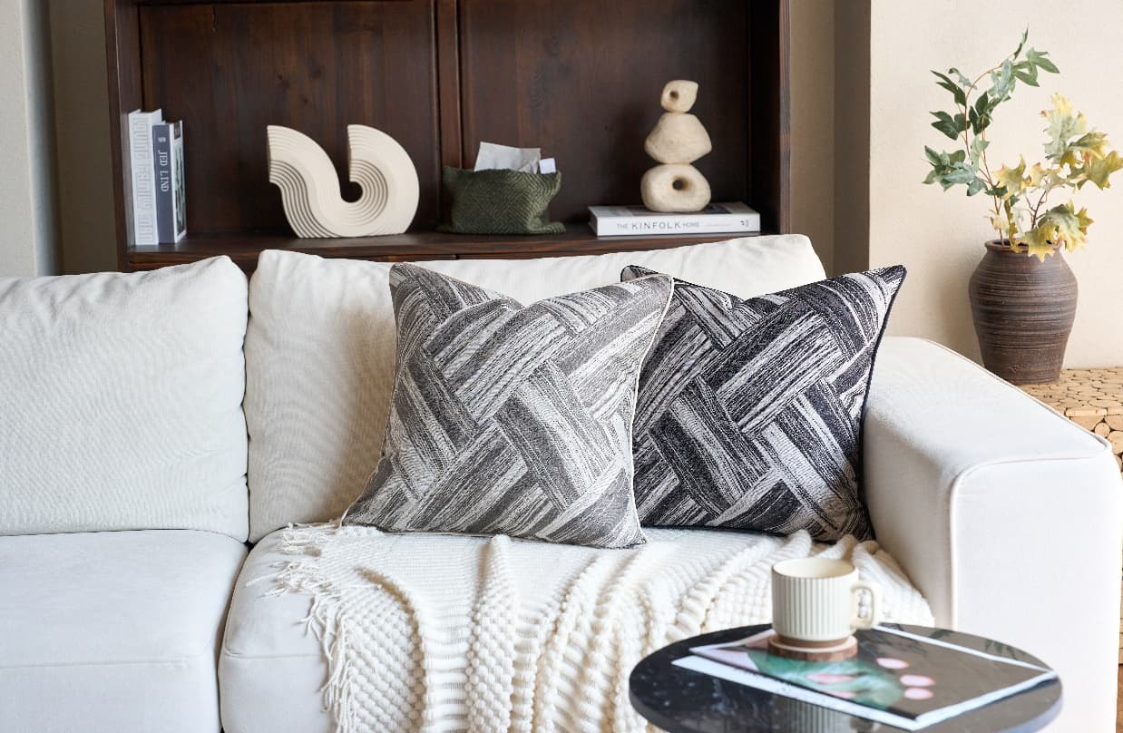 Bohemian Stripe Jacquard Cushion Cover