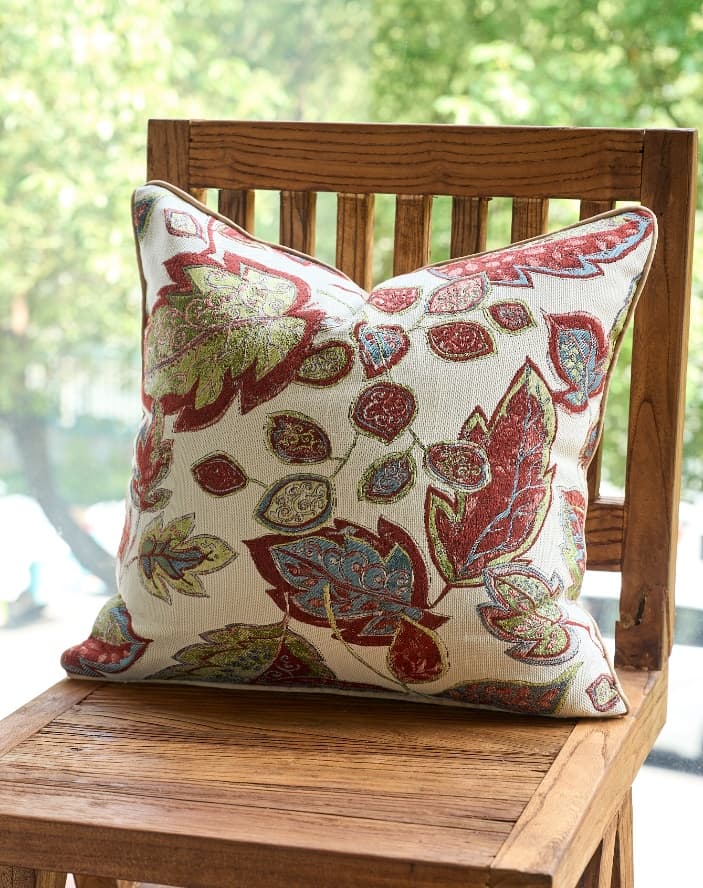 Luxury Floral Jacquard Cushion Cover