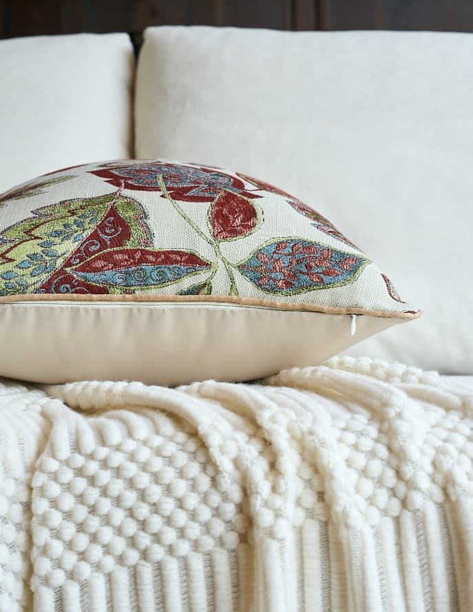 Luxury Floral Jacquard Cushion Cover 3