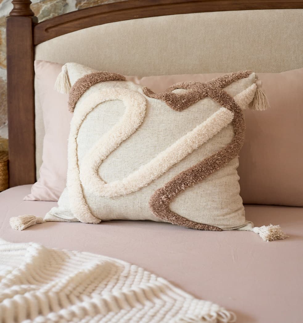 Tufted Embroidered Cushion Cover 2