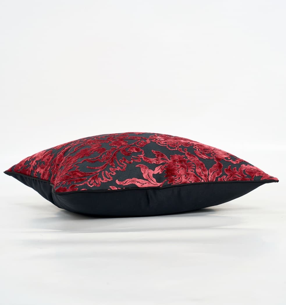European Burnout Velvet Floral Cushion Cover 3